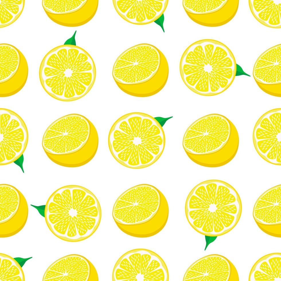 illustrazione sul tema grande limone giallo senza cuciture colorato vettore