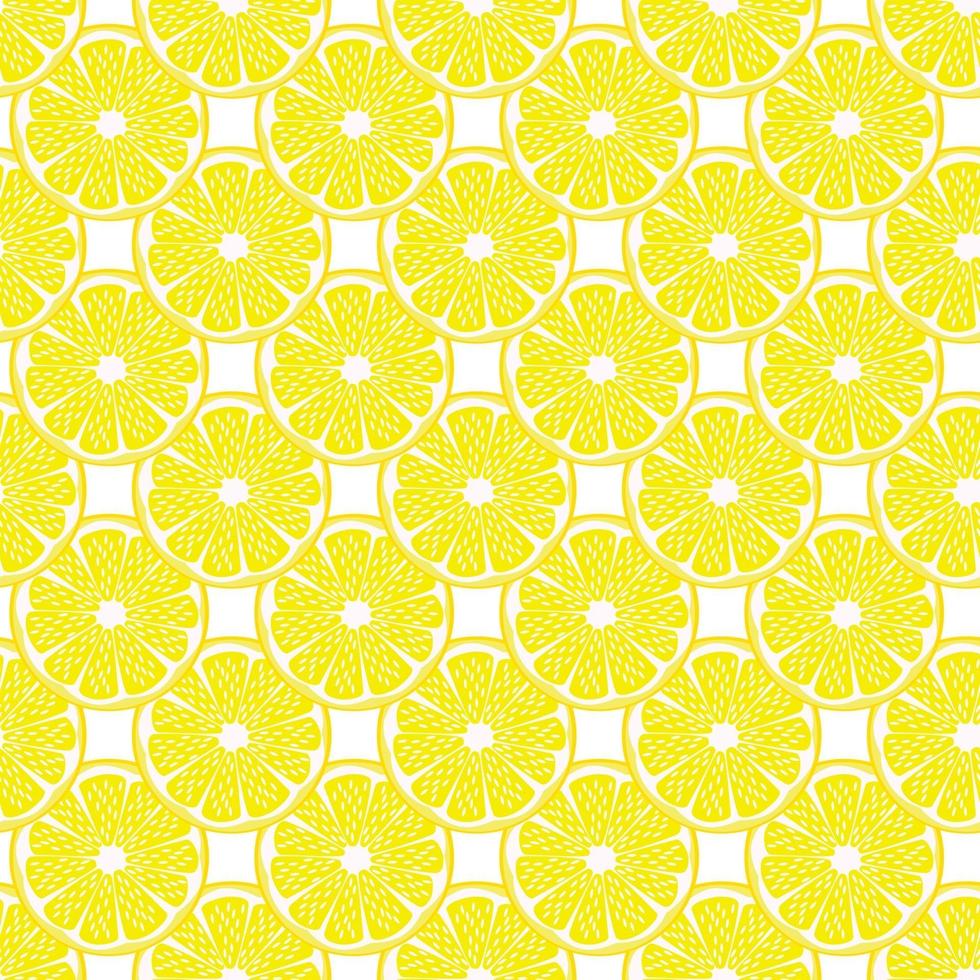 illustrazione sul tema grande limone giallo senza cuciture colorato vettore