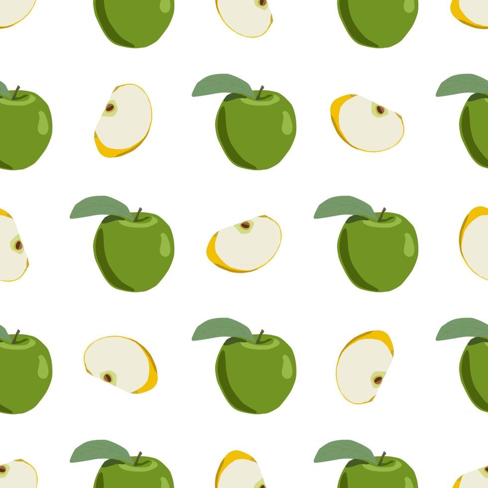 illustrazione sul tema grande mela colorata senza cuciture vettore