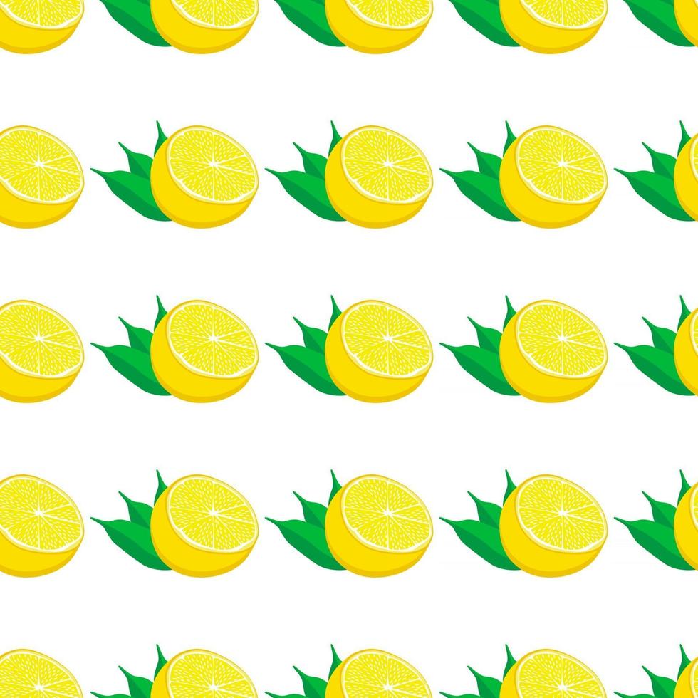 illustrazione sul tema grande limone giallo senza cuciture colorato vettore