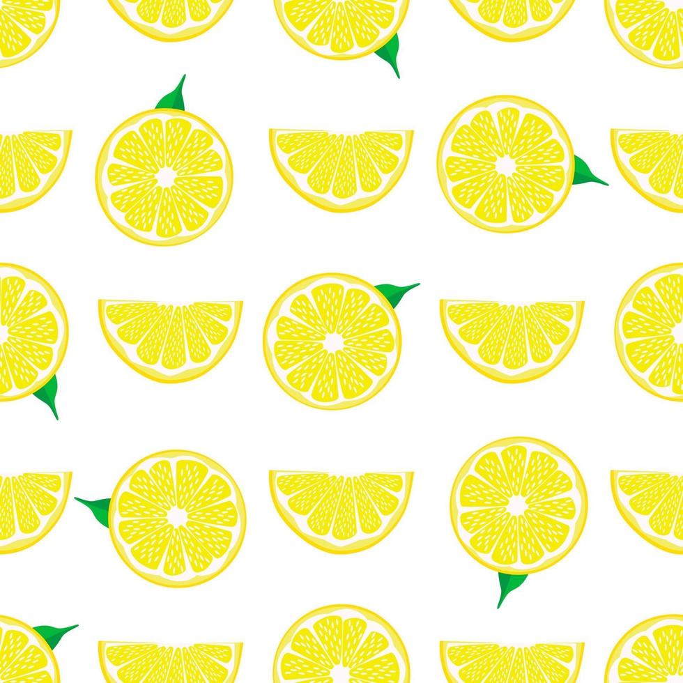 illustrazione sul tema grande limone giallo senza cuciture colorato vettore