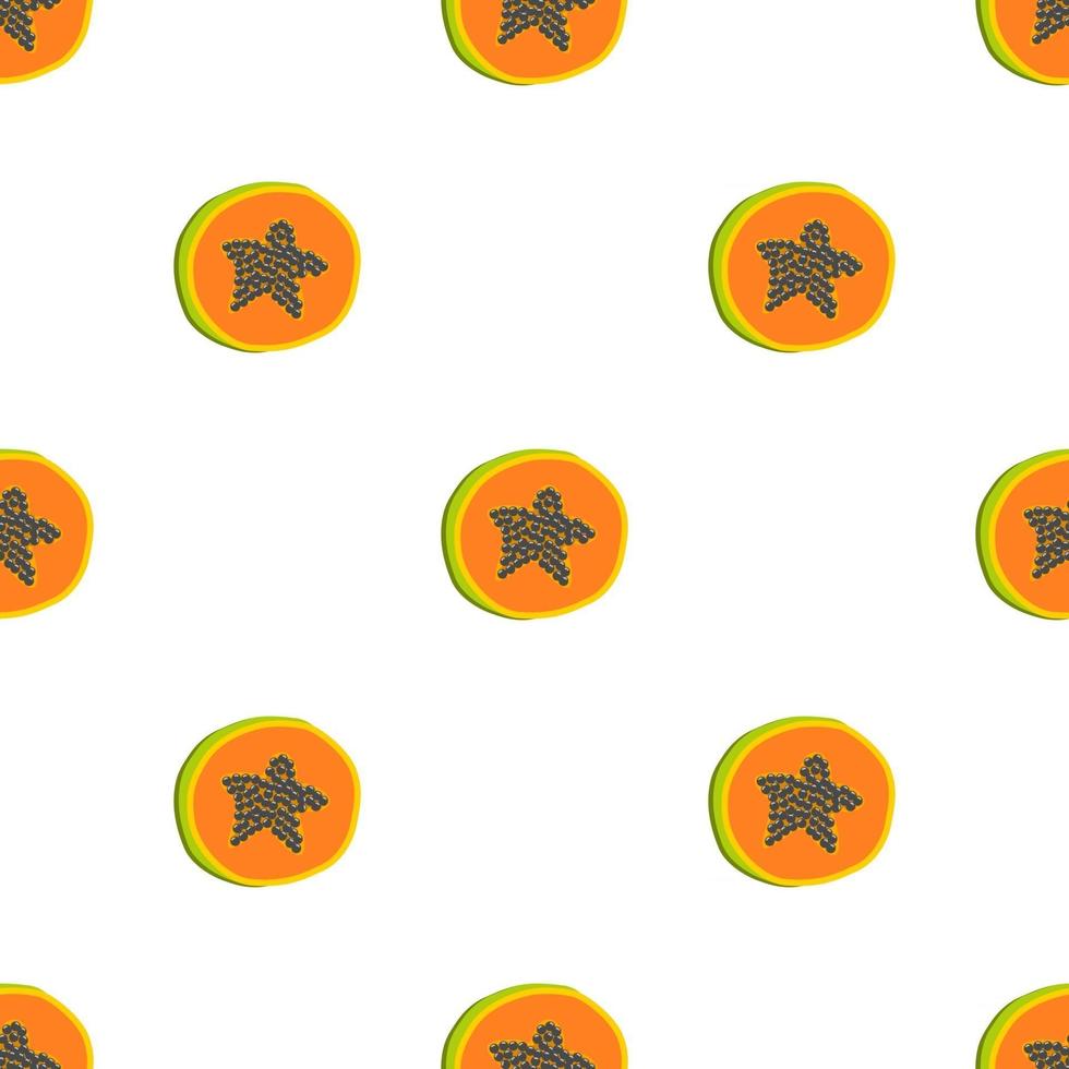 illustrazione sul tema grande papaya colorata senza soluzione di continuità vettore