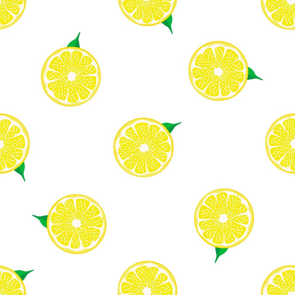 illustrazione sul tema grande limone giallo senza cuciture colorato vettore