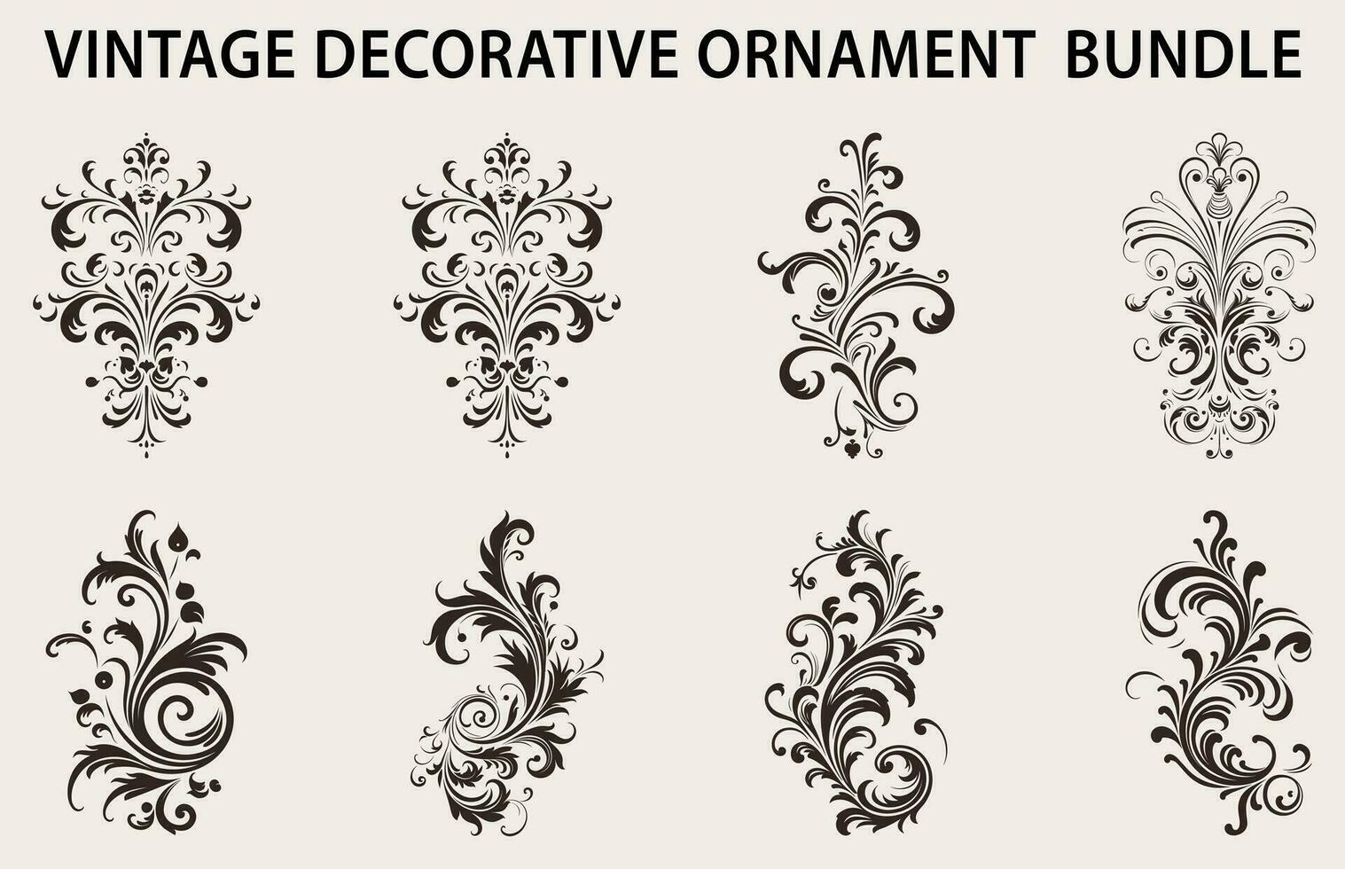 Vintage ▾ tipografico design elemento vettore fascio, impostato di calligrafico vettore decorativo ornamento elemento