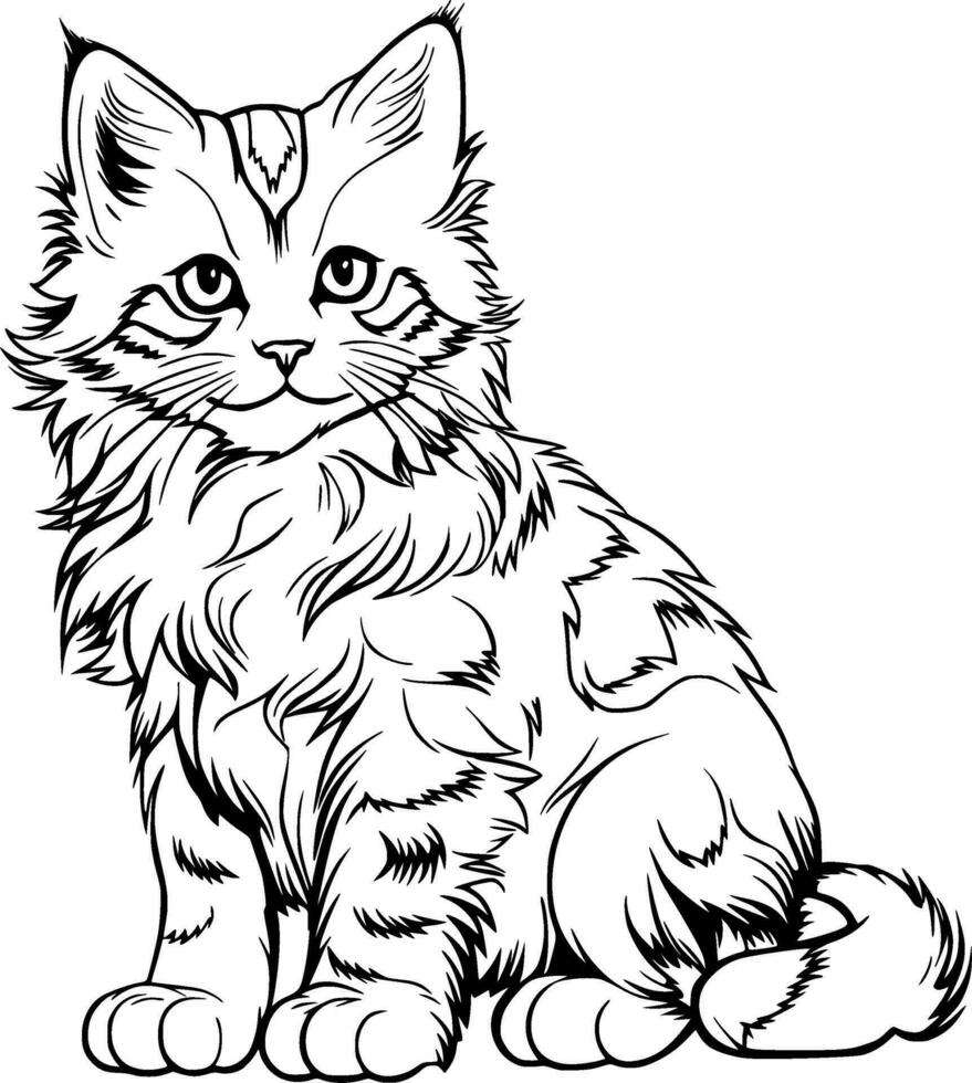 realistico gatto vettore illustrazione