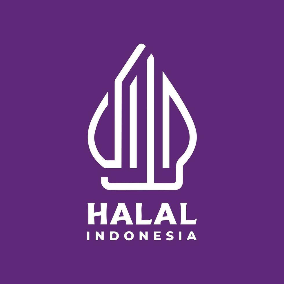 halal Indonesia logo nuovo marchio. indonesiano halal logo rebranding vettore