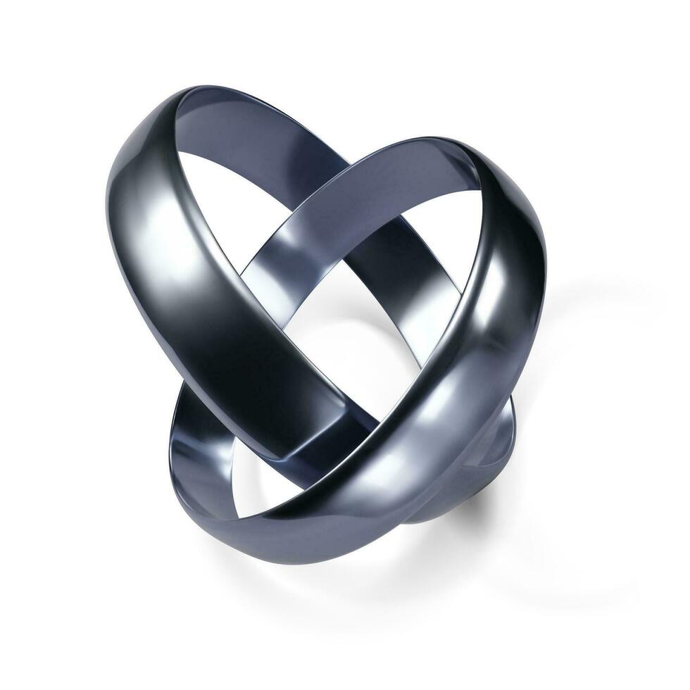 coppia di argento nozze anelli. platino gioielleria oggetto. vettore illustrazione
