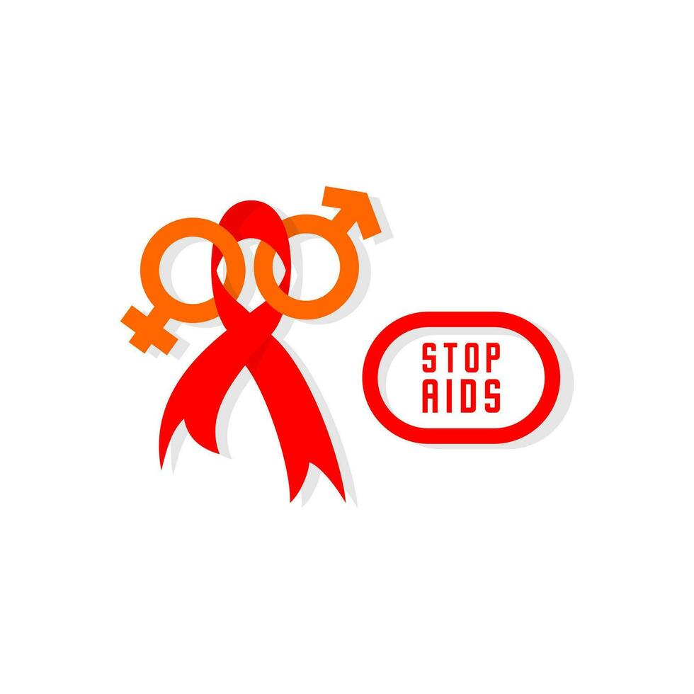 fermare AIDS vettore, mondo AIDS giorno vettore
