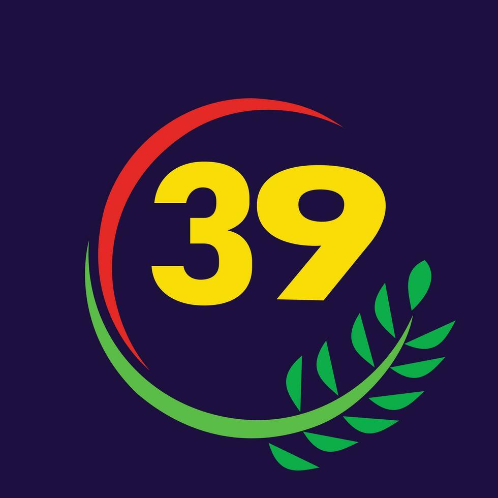 cerchio lettera 39 logo vettore