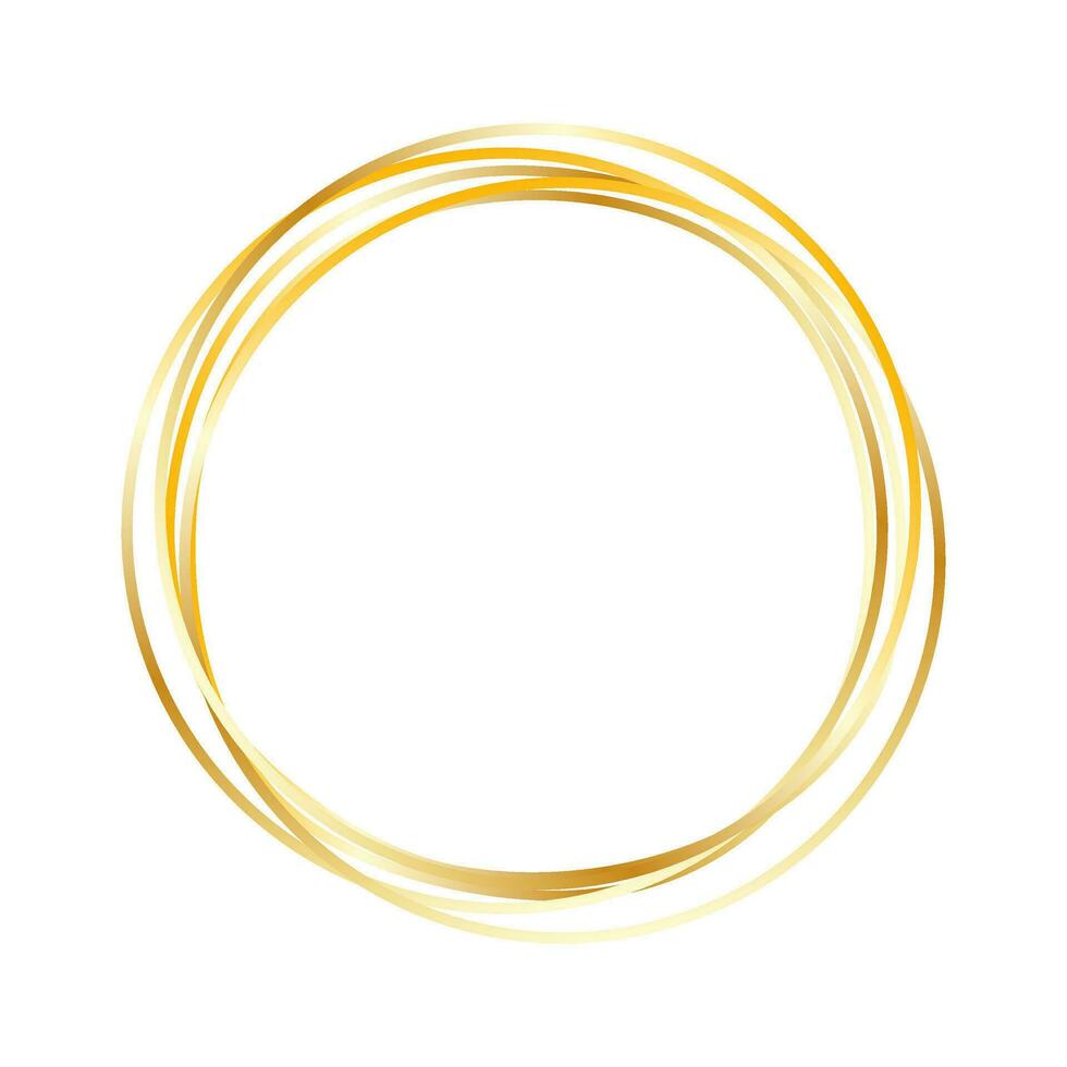 strutturato oro cerchio. brillante Vintage ▾ il giro telaio. squillare forma lusso stile. vettore
