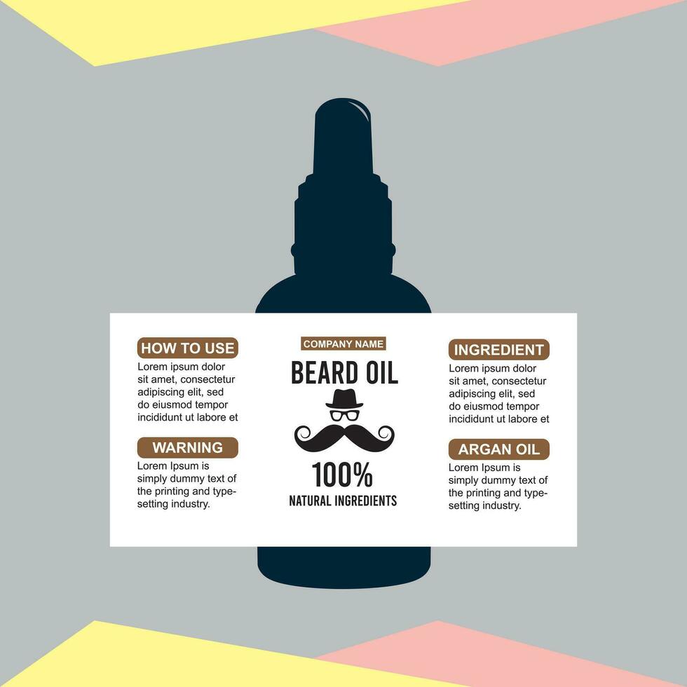 gratuito vettore barba olio per uomini pacchetto design