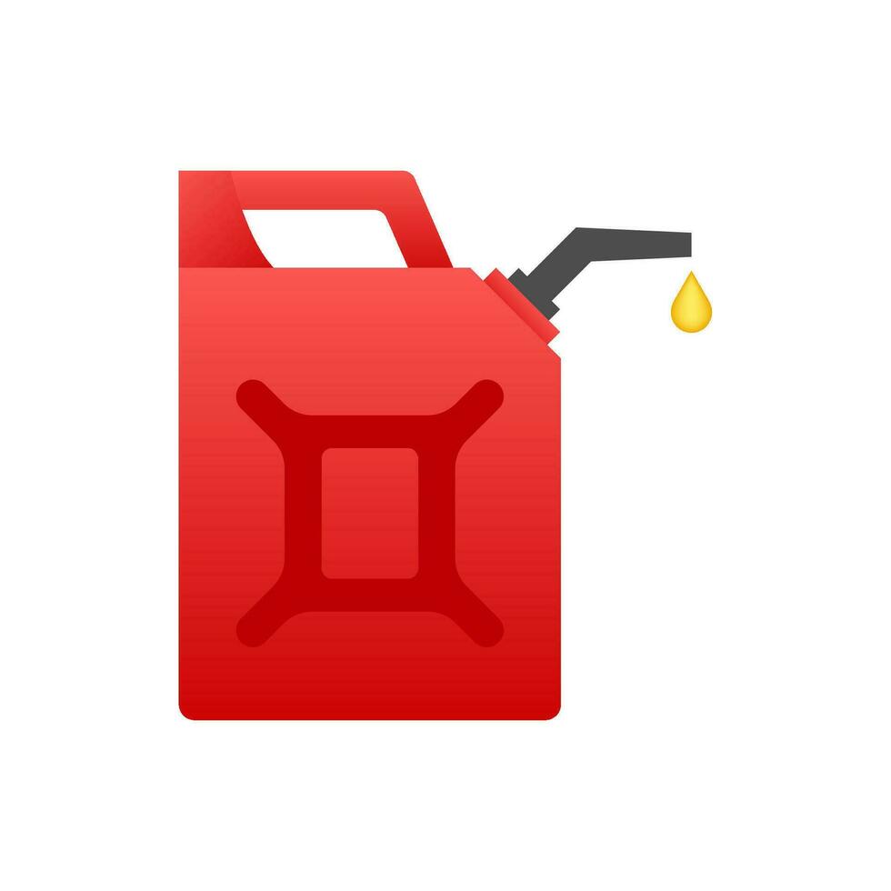 diesel carburante. rosso scatola metallica isolato su bianca sfondo. vettore illustrazione.