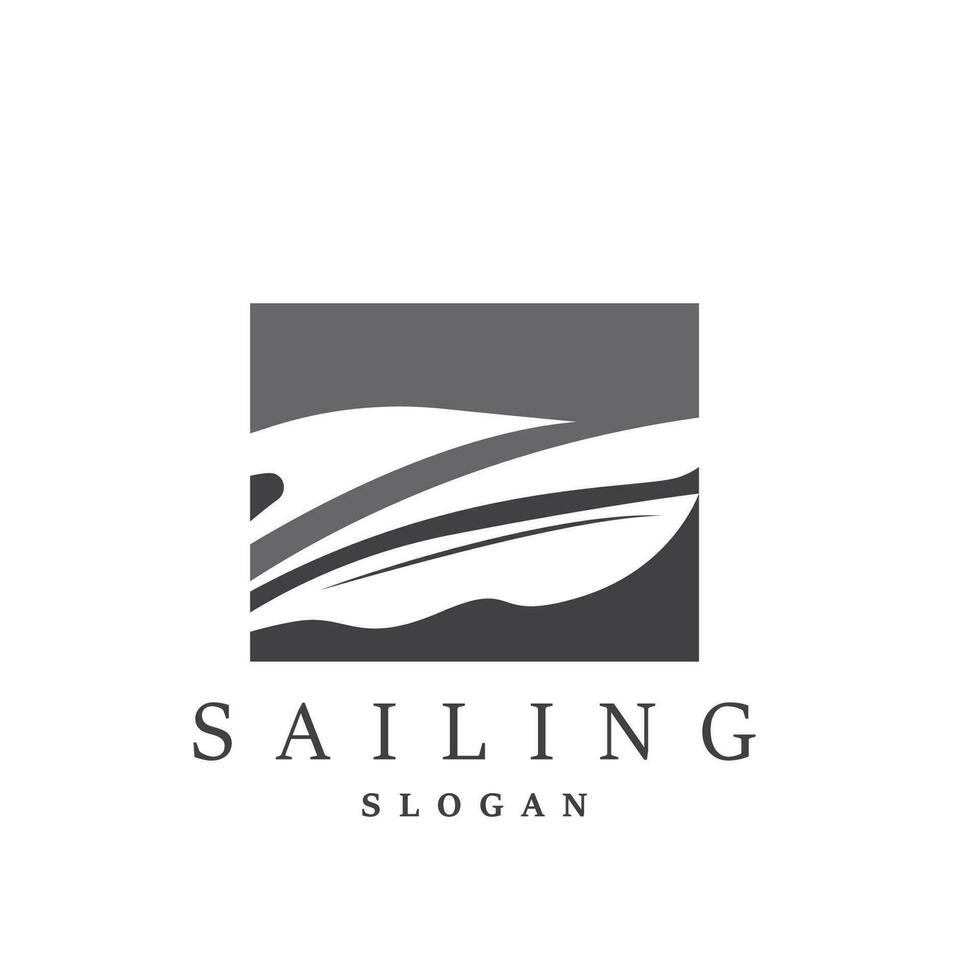 semplice barca a vela logo disegno, simbolo vettore modello