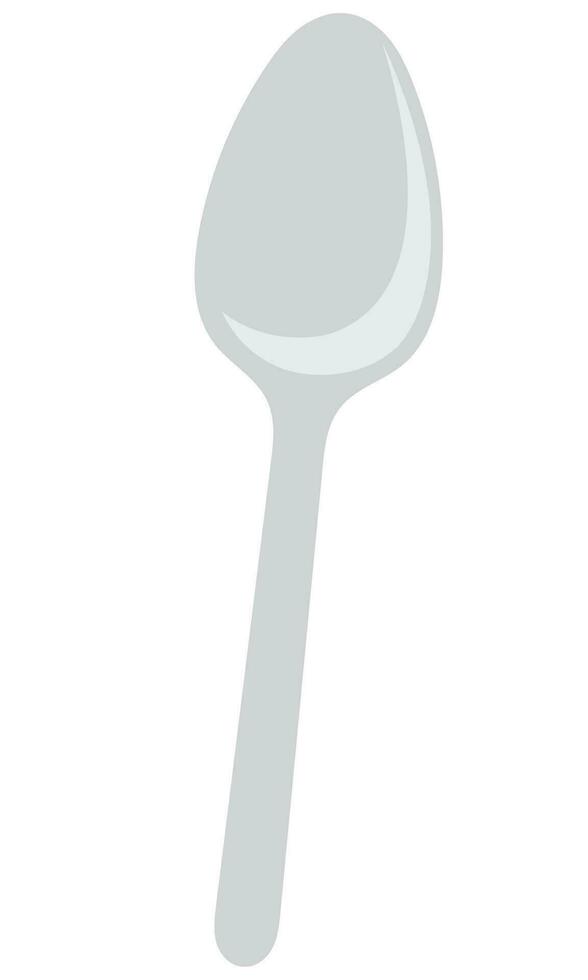 metallo cucchiaio icona isolato su bianca sfondo. vettore