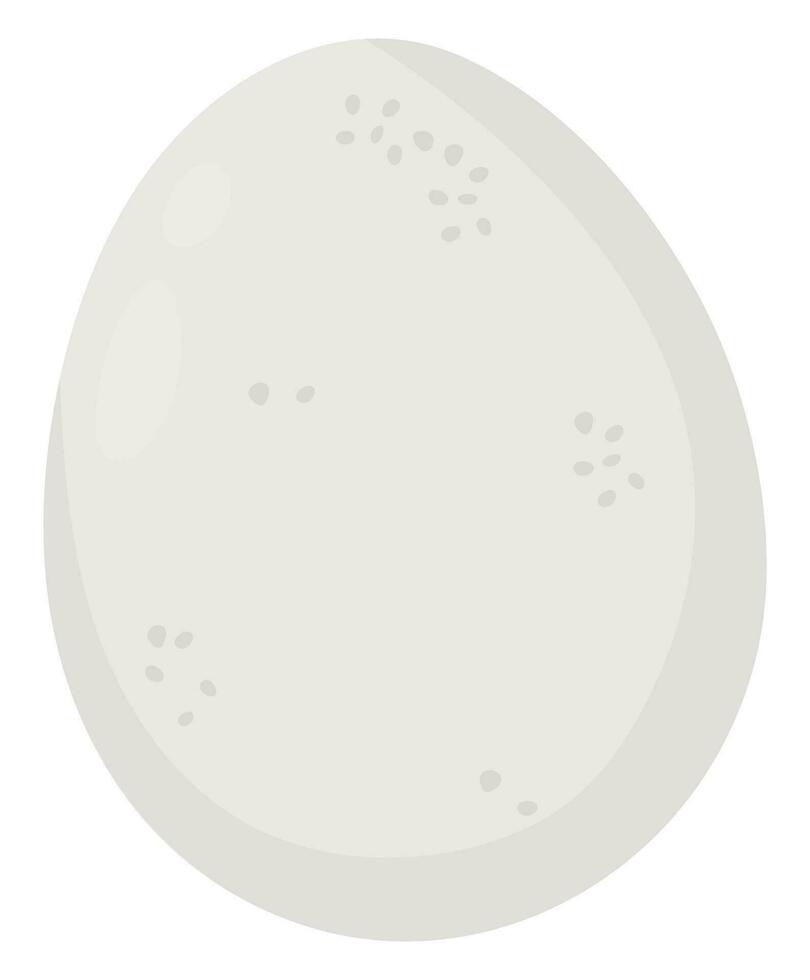 vettore bianca singolo piatto animale uovo. pollo uovo isolato con morbido ombre su bianca sfondo. modello per Pasqua vacanza.