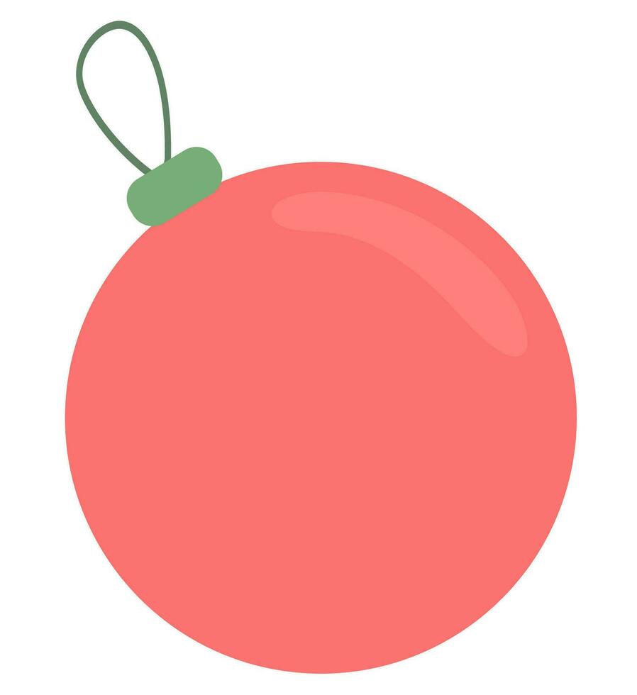 rosso Natale pallina. allegro Natale saluto carta, Natale sfera. estetico Natale pallina. vettore