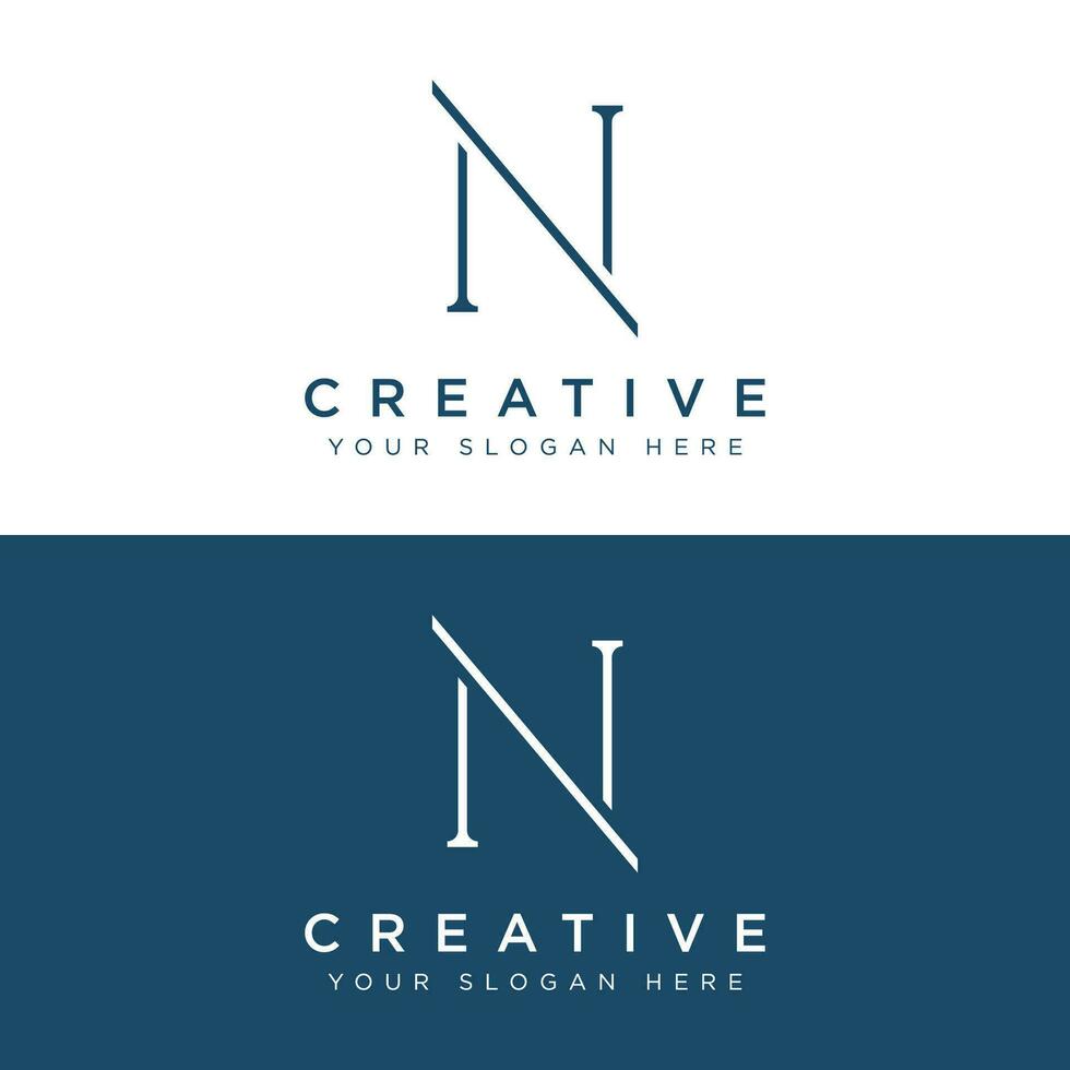 logo design per il iniziale lettera n con unico e creativo geometria. logo per attività commerciale, marca, attività commerciale carta o identità. vettore