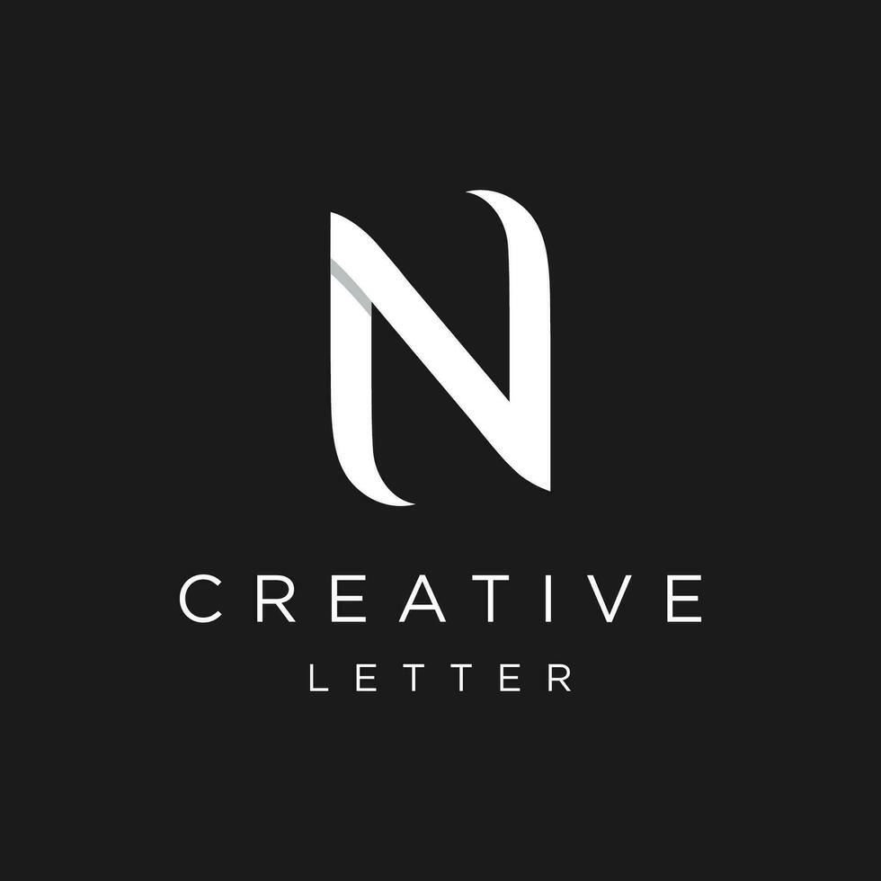 logo design per il iniziale lettera n con unico e creativo geometria. logo per attività commerciale, marca, attività commerciale carta o identità. vettore