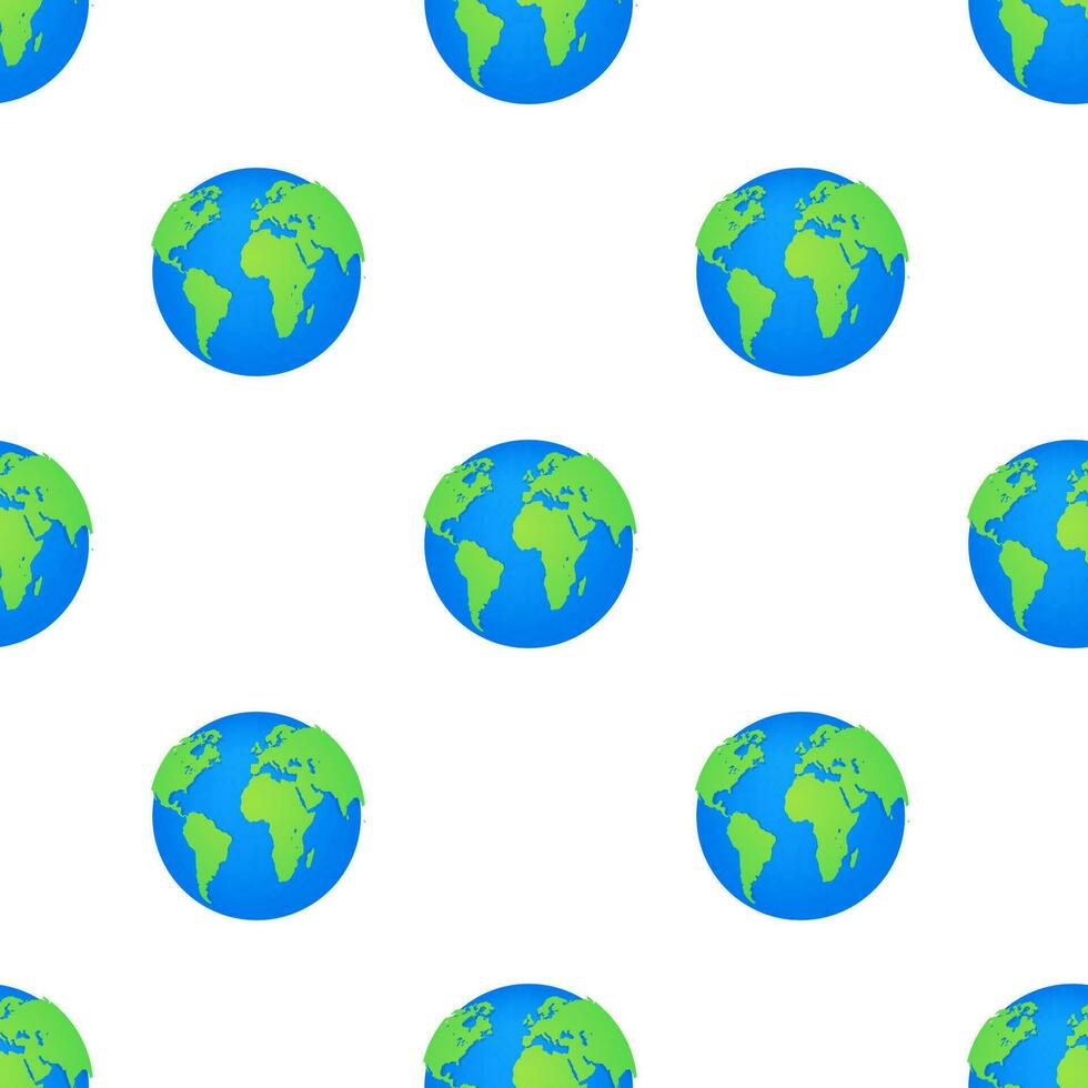 terra globi modello su bianca sfondo. piatto pianeta terra icona. vettore illustrazione