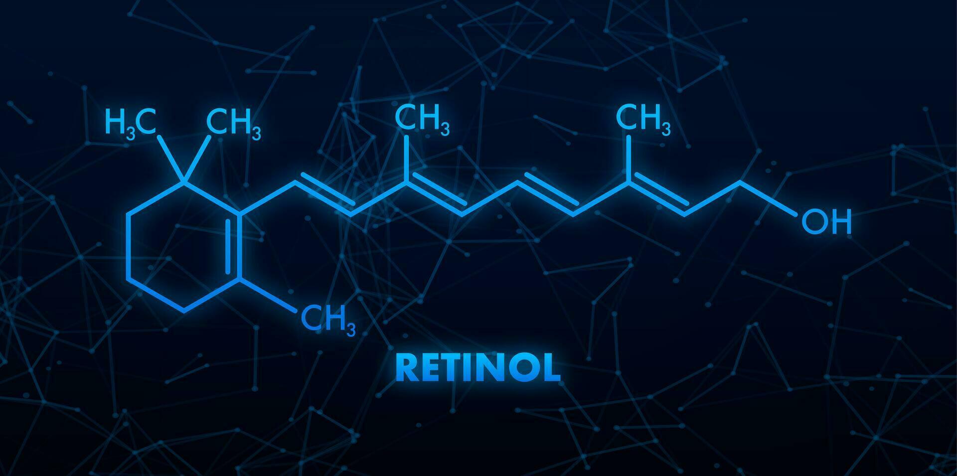 icona con retinale formula. retinale vero vitamina un' , formula c20h30o. vettore