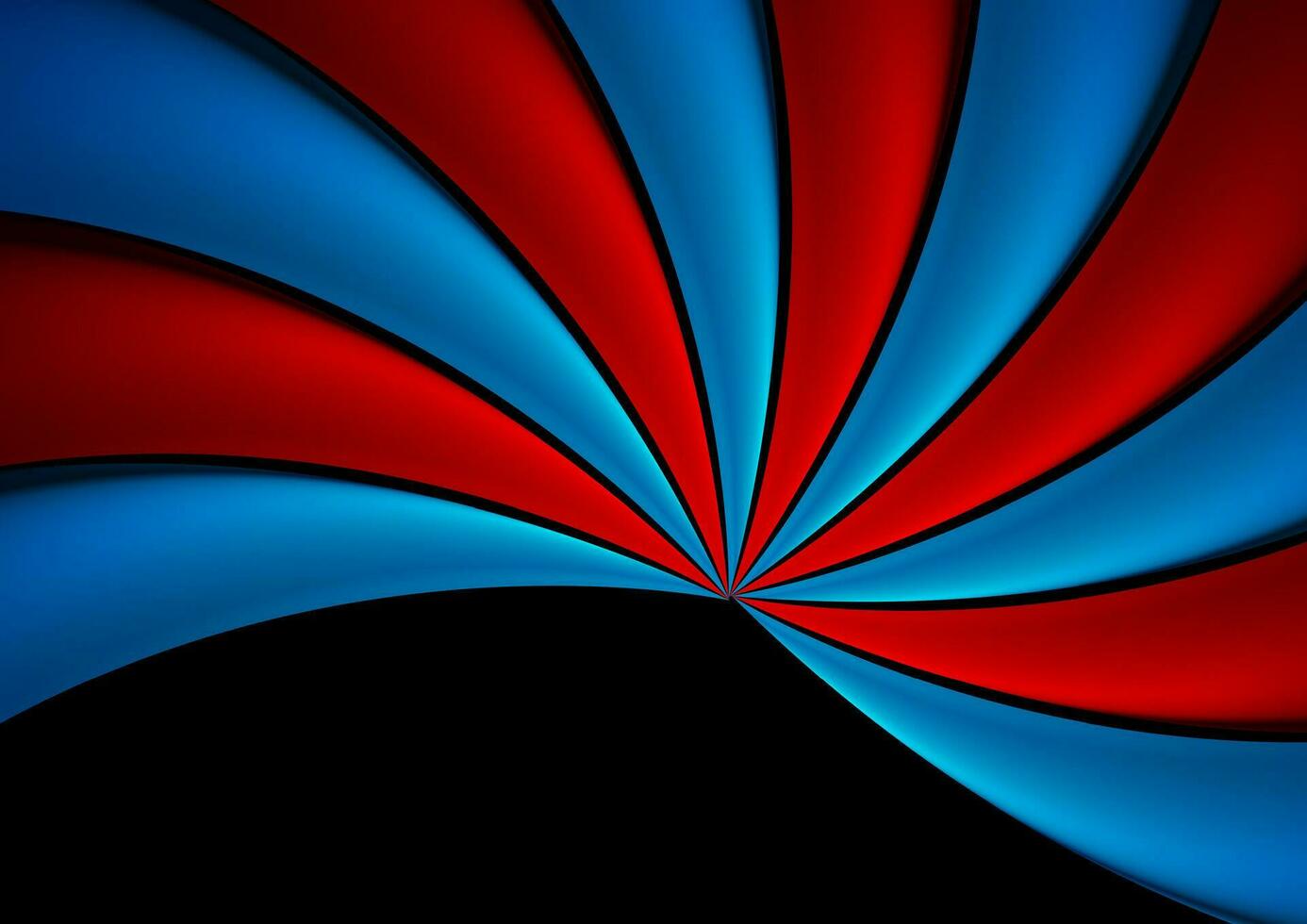 liscio blu rosso lucido onde astratto turbine sfondo vettore