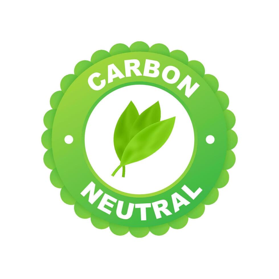 carbonio neutro logo, grande design per qualunque scopi. carbonio neutro. vettore icona. trasporto logo. pianeta terra