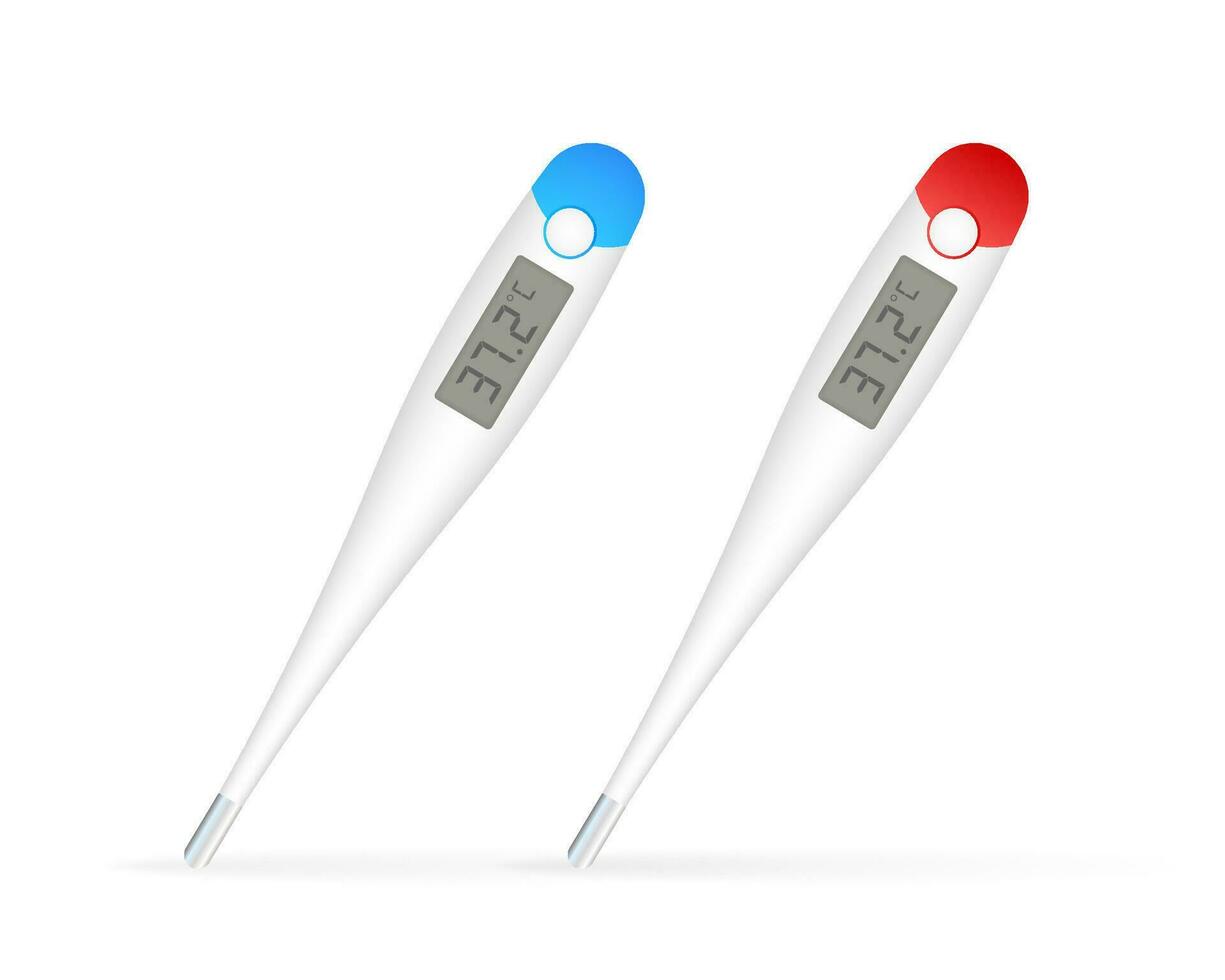 medico termometro. termometro su un' bianca sfondo. digitale termometro. vettore illustrazione