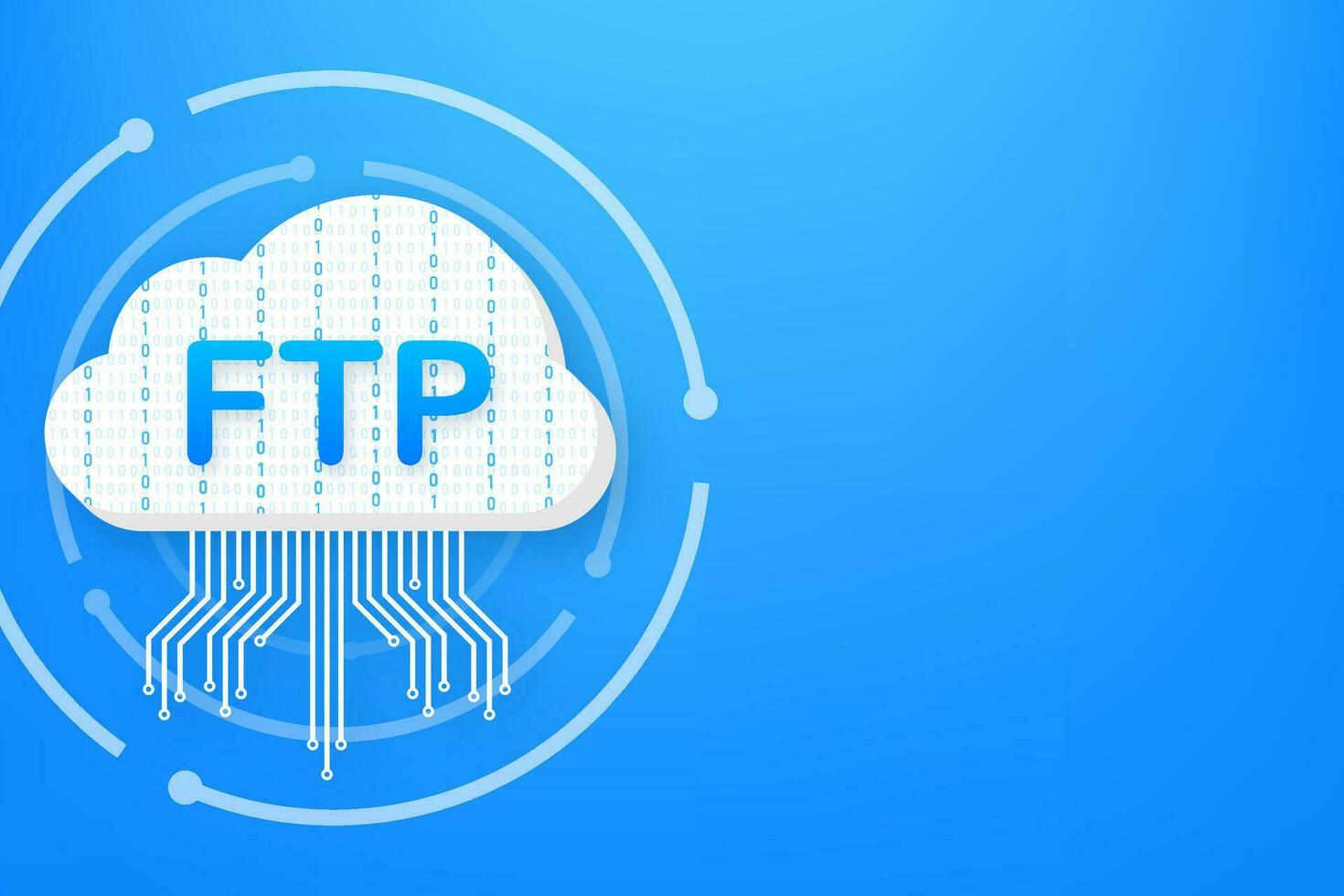 ftp file trasferimento icona. ftp tecnologia icona. trasferimento dati per server. vettore illustrazione