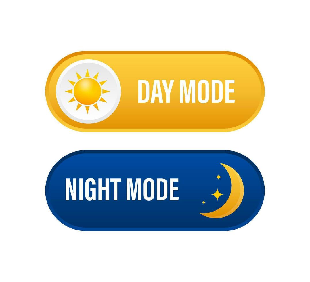 pulsante con notte modalità su buio sfondo. ui design. buio tema. App interfaccia design concetto. vettore azione illustrazione.