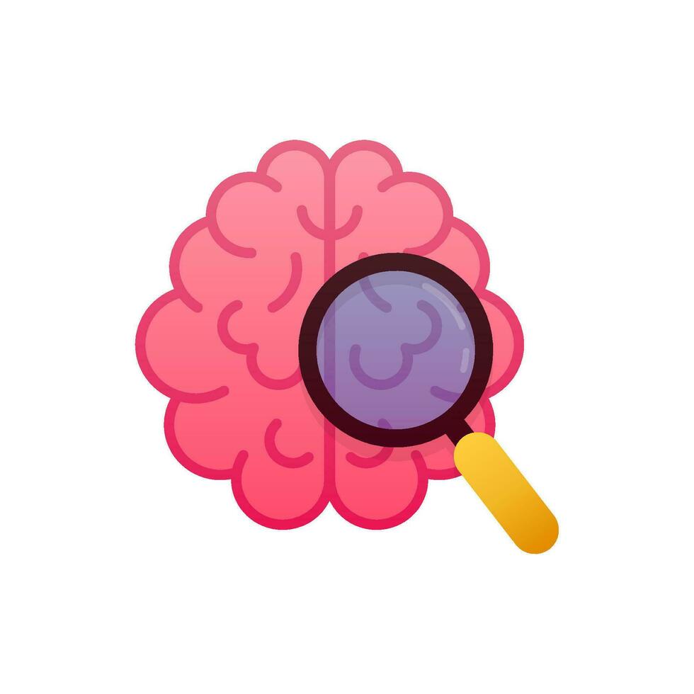 piatto icona con cervello visita medica per concetto design. vettore icona. mentale Salute concetto. vettore design