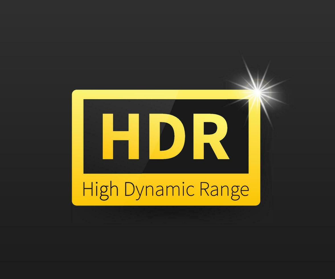 alto dinamico gamma immagini, alto definizione. hdr. vettore azione illustrazione