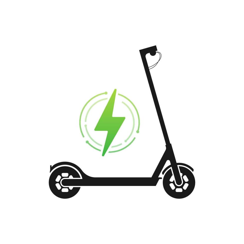 elettrico scooter icona. moderno stile di vita. eco trasporto per città stile di vita. scooter. vettore azione illustrazione