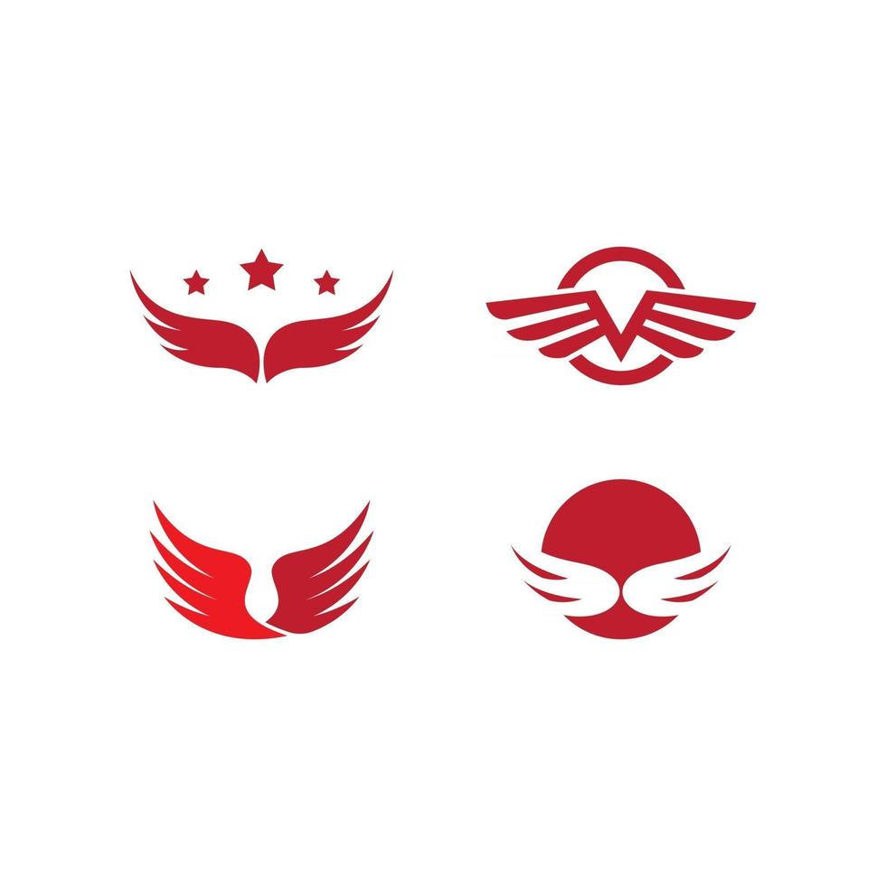 disegno del logo dell'ala vettore