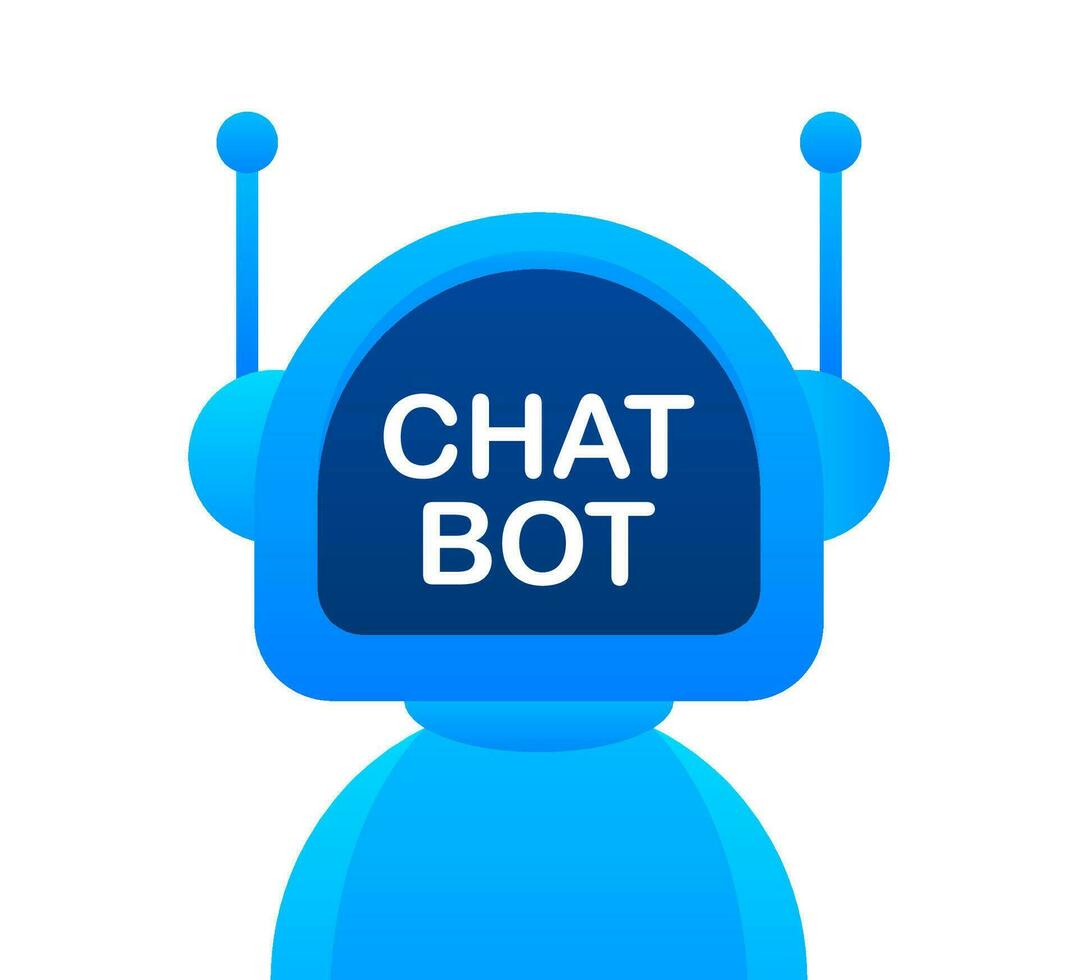 robot icona. Bot cartello design. chatbot simbolo concetto. voce supporto servizio bot. in linea supporto bot. vettore illustrazione