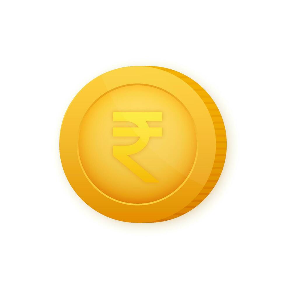 rupia moneta, grande design per qualunque scopi. piatto stile vettore illustrazione. moneta icona