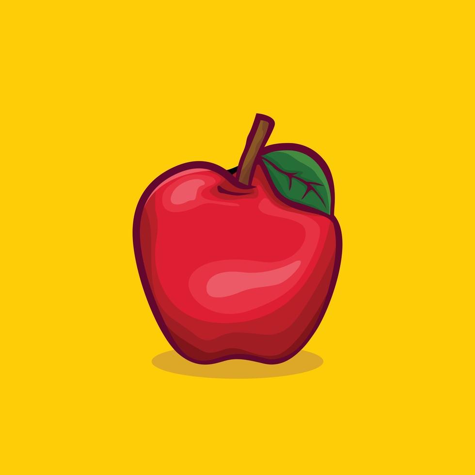 illustrazione vettoriale isolato icona mela