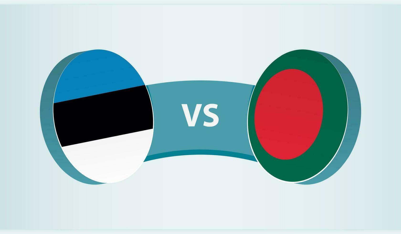 Estonia contro bangladesh, squadra gli sport concorrenza concetto. vettore