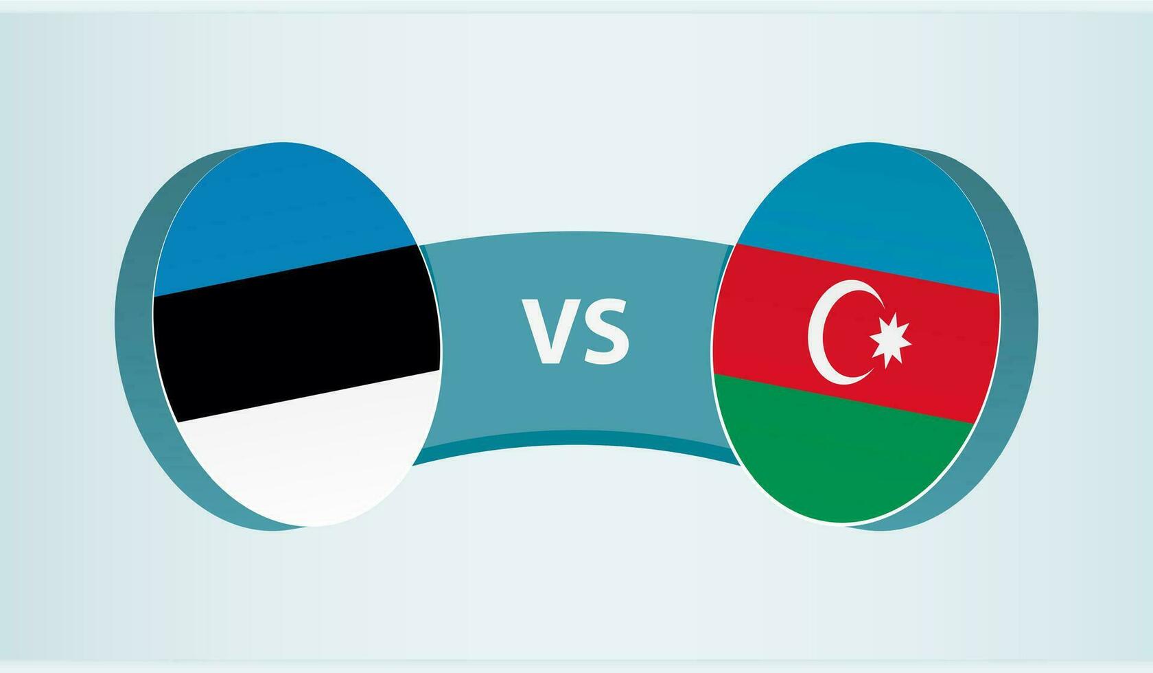 Estonia contro Azerbaigian, squadra gli sport concorrenza concetto. vettore