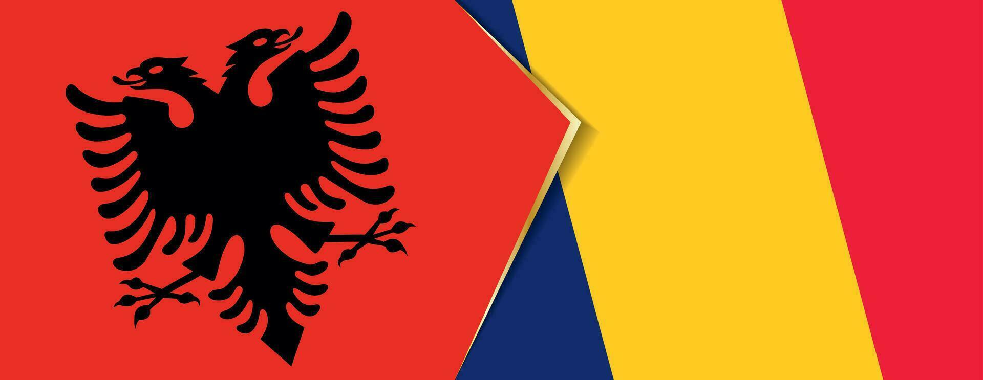 Albania e chad bandiere, Due vettore bandiere.