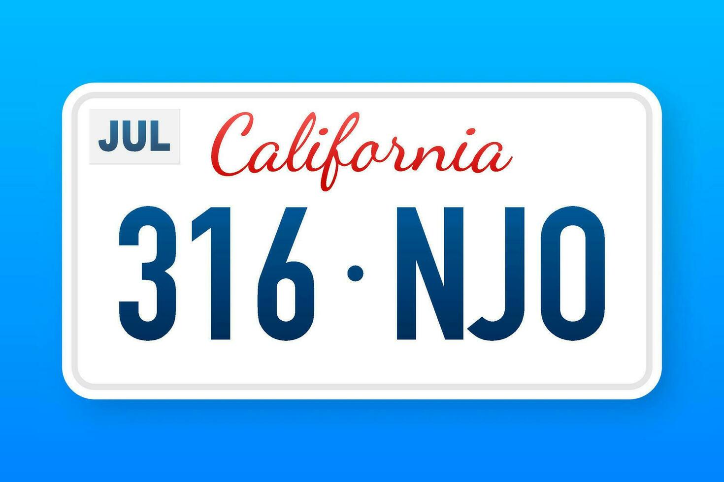 americano California numero. retrò stile. classico retrò simbolo. vettore modello