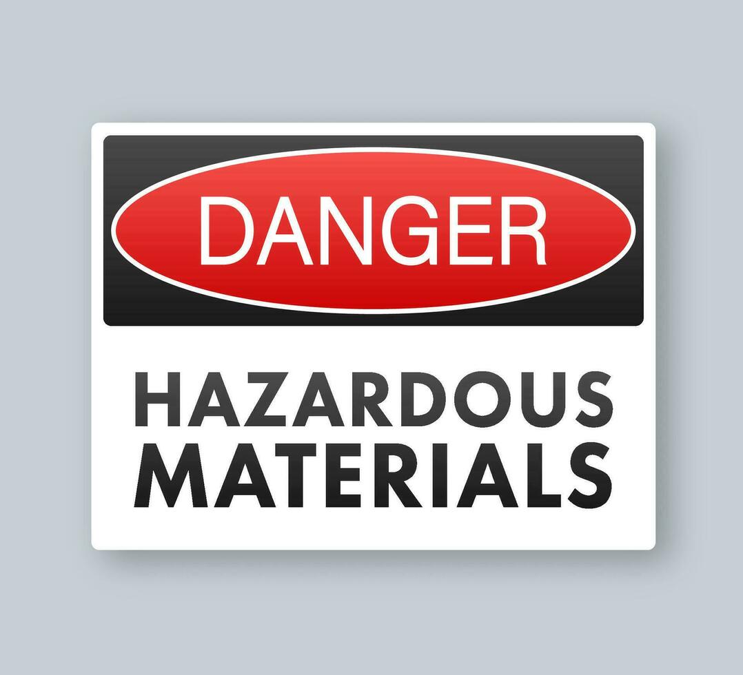 pericoloso materiale cartello, grande design per qualunque scopi. vettore, illustrazione vettore