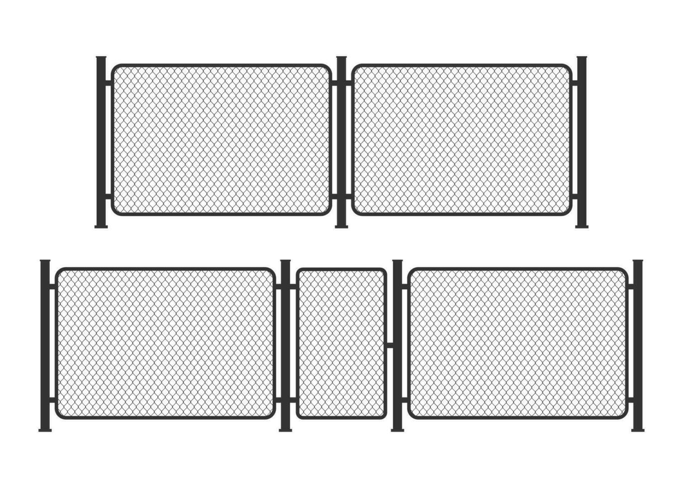 recinto filo metallo catena collegamento. prigione barriera, assicurato proprietà. vettore azione illustrazione