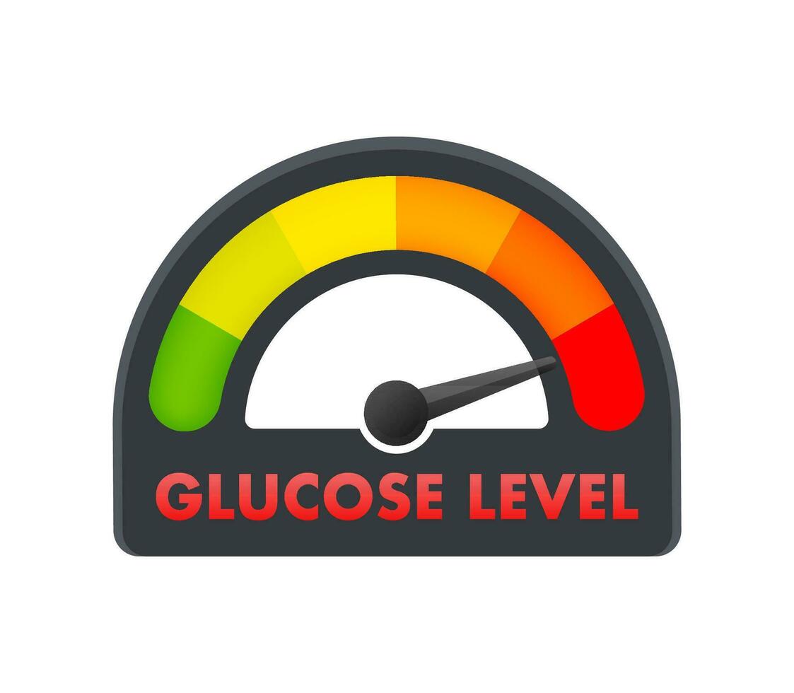 sangue glucosio metro livello test. diabete glucometro. astratto concetto grafico ragnatela bandiera elemento. vettore illustrazione