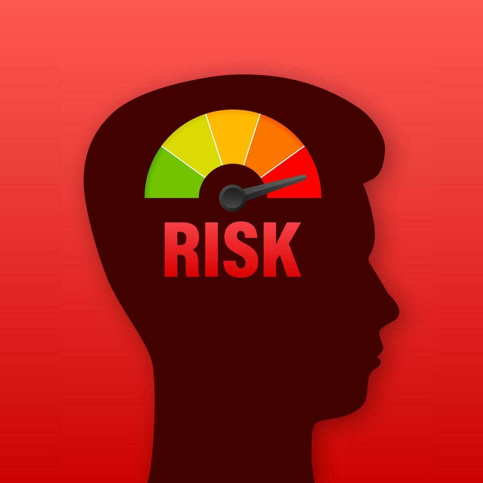 rischio cervello profilo per medico design. vettore illustrazione. attività commerciale strategia. vettore icona