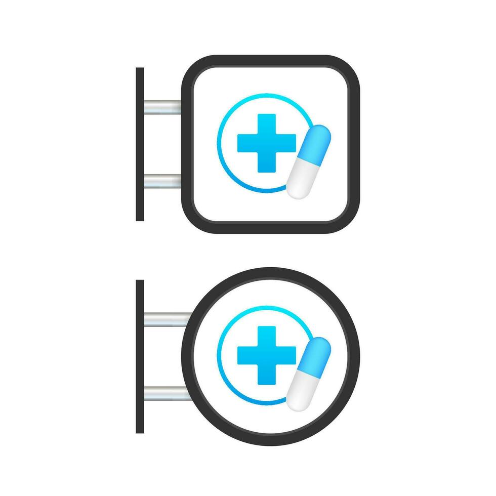 farmacia negozio. Salute cura. in linea mercato. alto qualità farmacia. vettore azione illustrazione