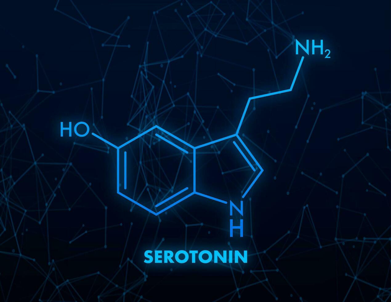 vettore grafico. serotonina modificabile ictus schema icona isolato su bianca sfondo.