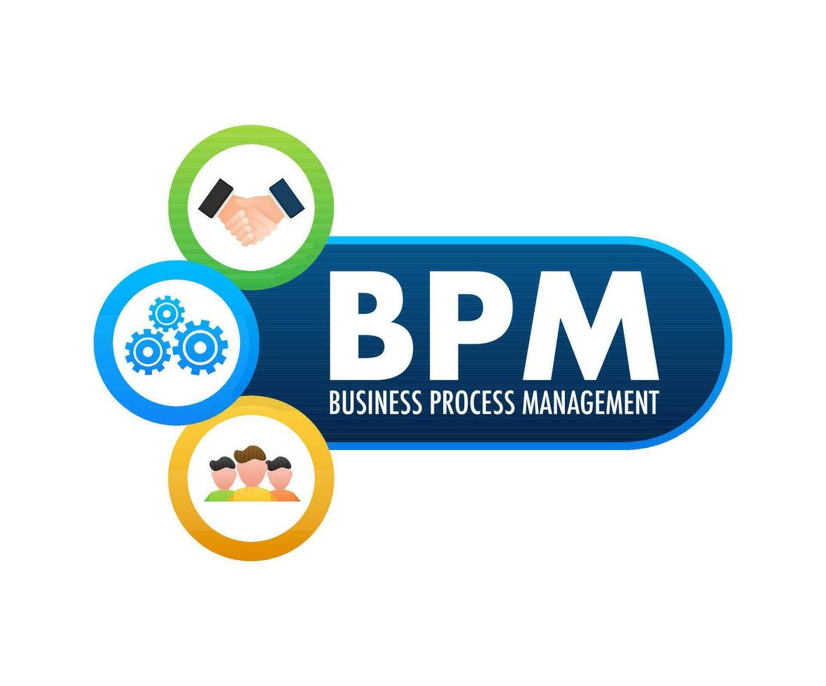 bpm attività commerciale processi gestione attività commerciale concetto. vettore azione illustrazione