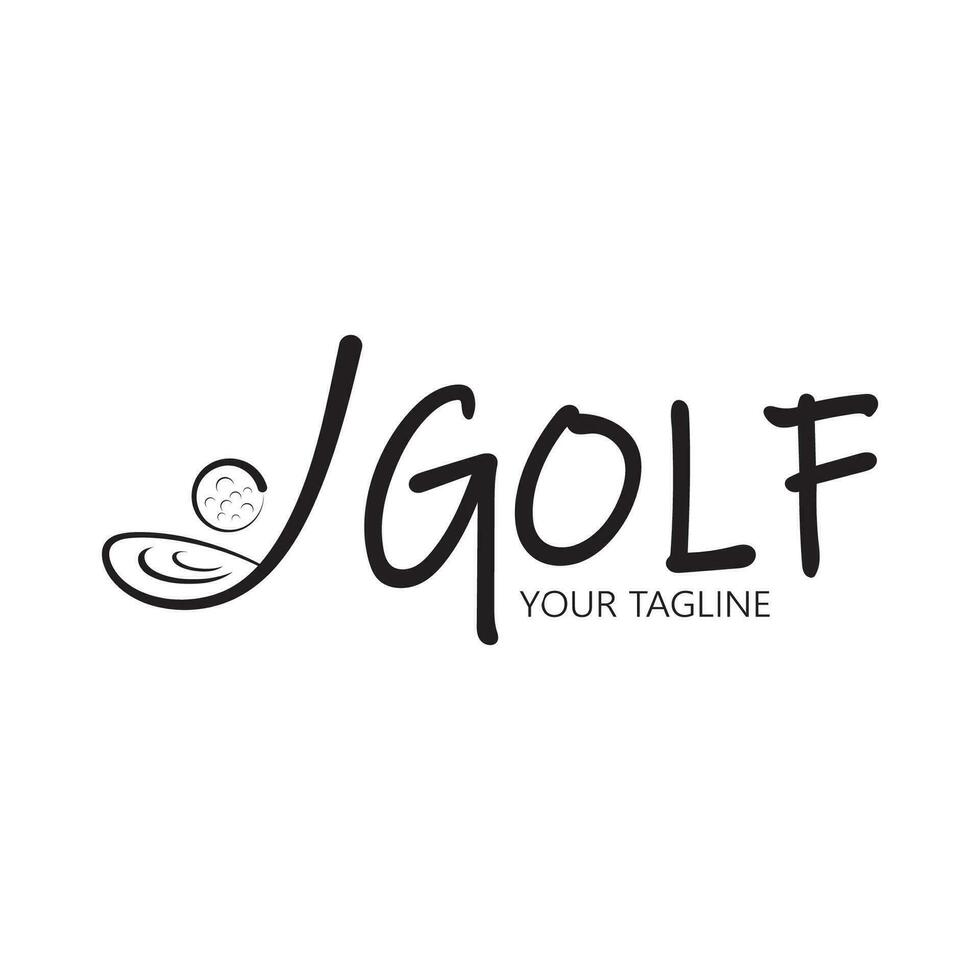 golf palla logo, golf design bastone logo, logo per professionale golf squadra, golf club, torneo, golf memorizzare attività commerciale, golf corso, evento vettore