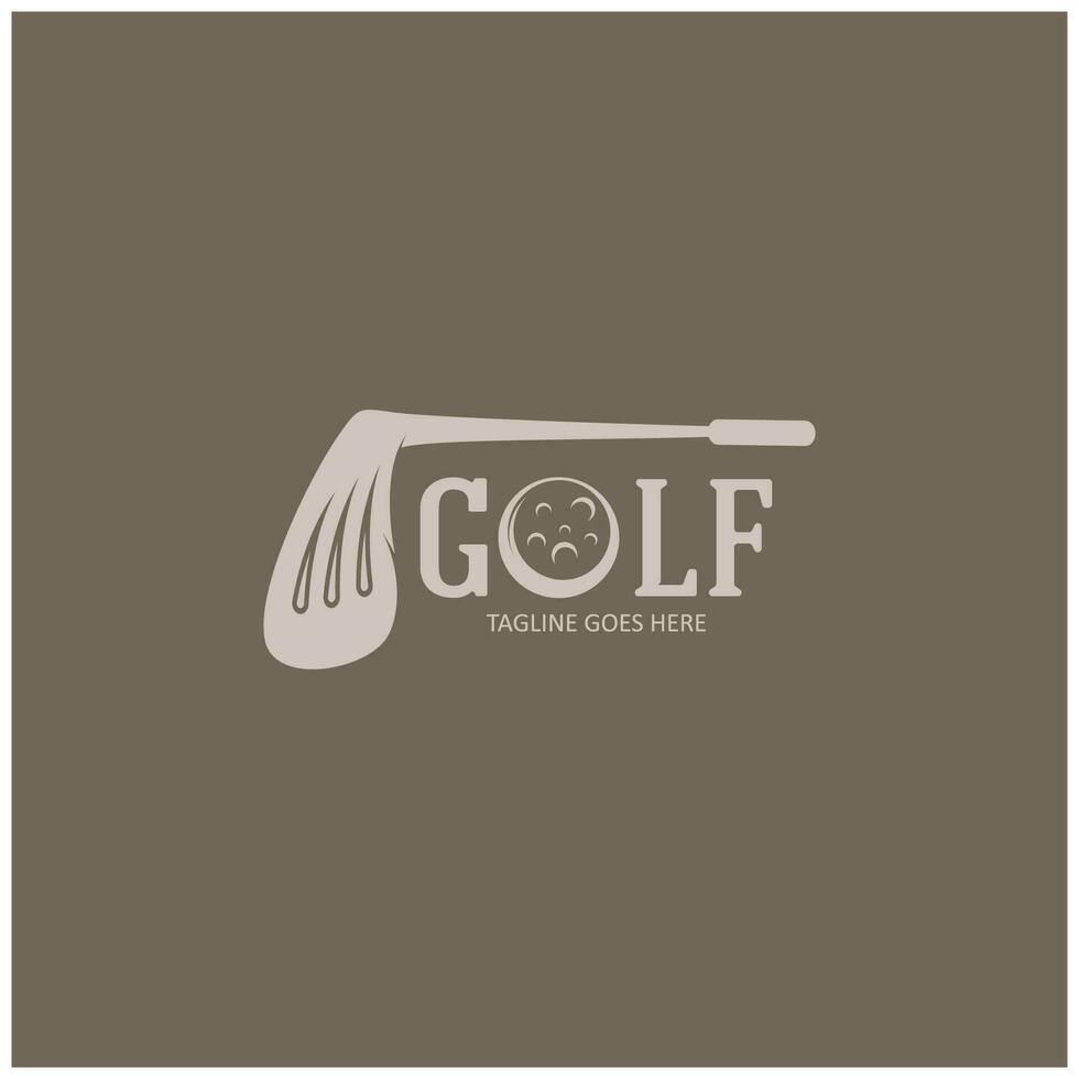 golf palla logo, golf design bastone logo, logo per professionale golf squadra, golf club, torneo, golf memorizzare attività commerciale, golf corso, evento vettore