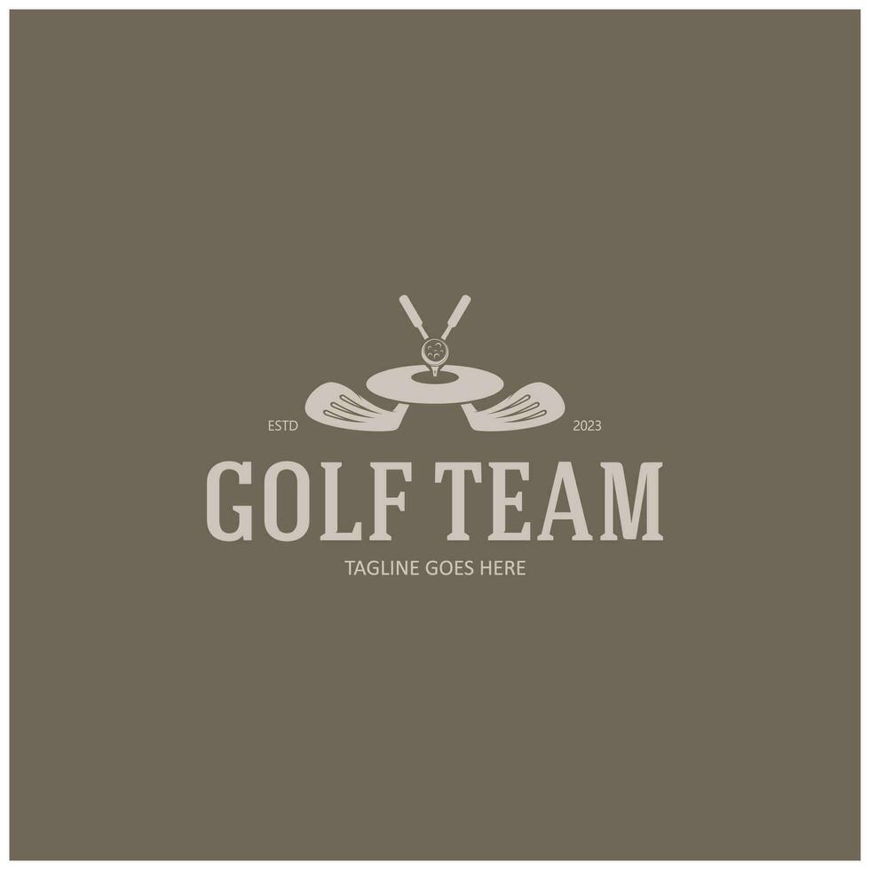 golf palla logo, golf design bastone logo, logo per professionale golf squadra, golf club, torneo, golf memorizzare attività commerciale, golf corso, evento vettore